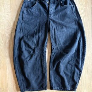 We the Free black barrel denim jeans